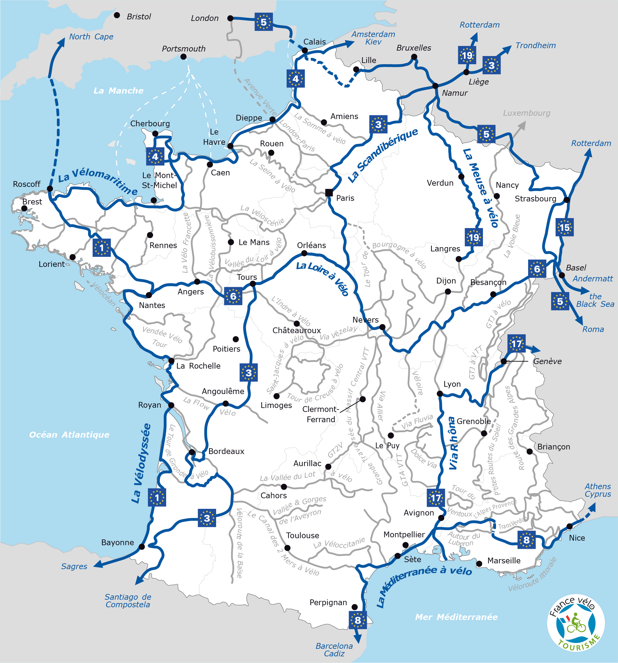 Eurovelo discount 17 carte